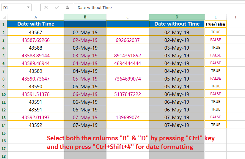 Change the general format into the date format