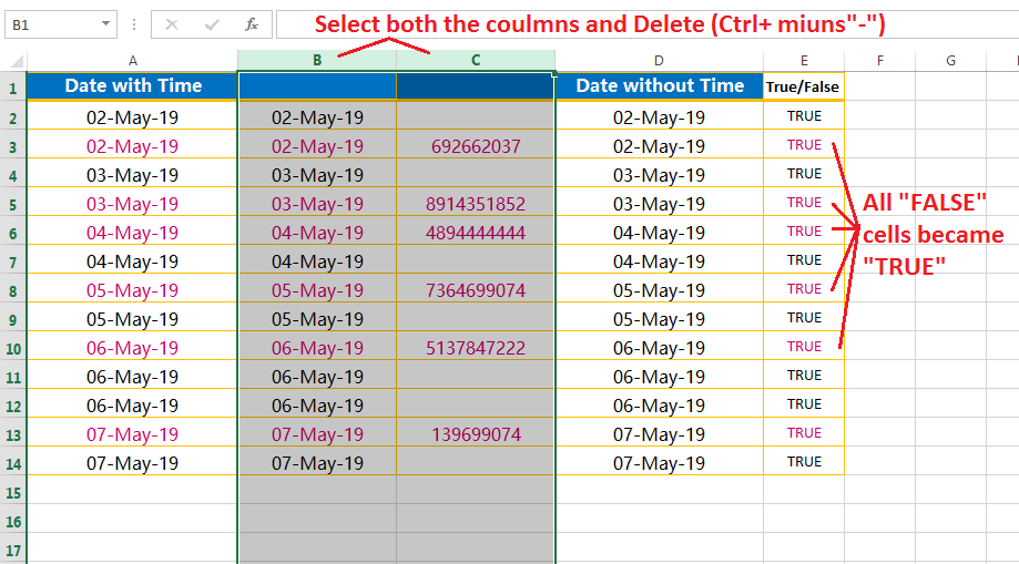 Rearrange the data properly - deleting unused columns