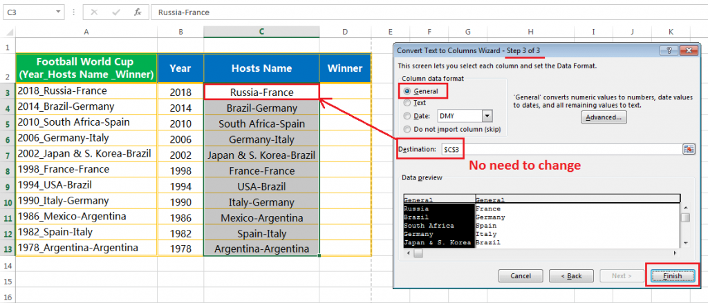 10 Examples Of Text To Columns How To Split Cellscolumns In Excel King Of Excel 4852