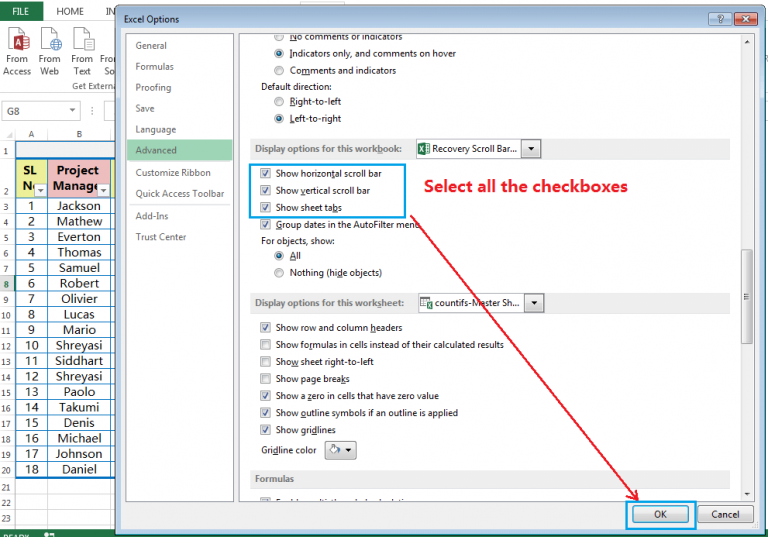 09 Secrets: Must Know About Excel Tab and Scroll Bar?