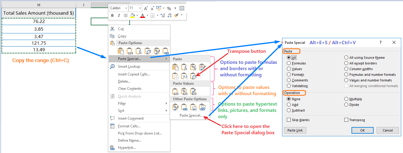 How to use Paste Special in Excel_1