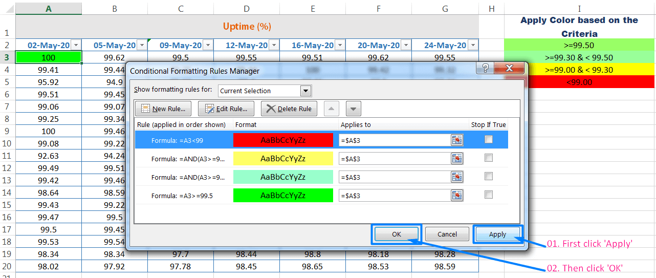 How to use Excel Conditional Formatting Formula_11