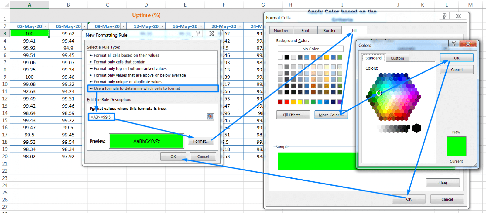 How to use Excel Conditional Formatting Formula_4