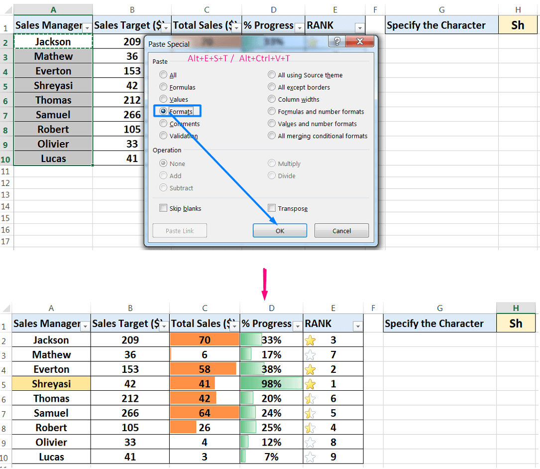 Conditional Formatting_Identifying Text Cells that Begin with Specified Letters_2