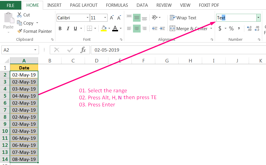 Shortcut To Change Date Format In Excel Printable Templates Free