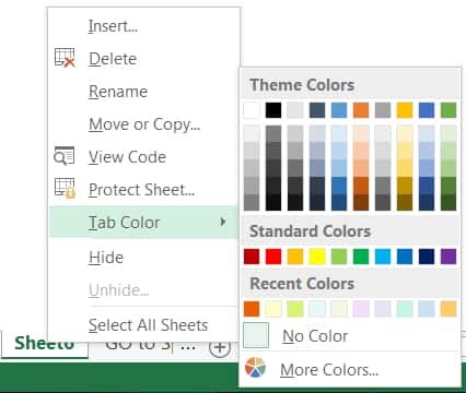 HOW TO CHANGE THE EXCEL WORKSHEET TAB COLOR_1