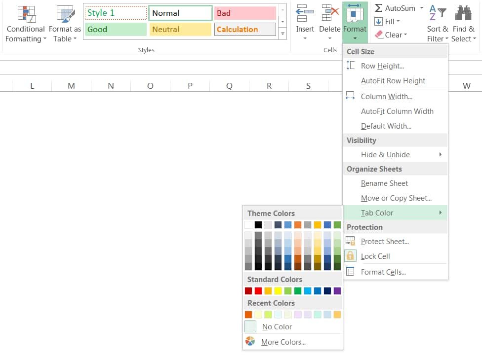 HOW TO CHANGE THE EXCEL WORKSHEET TAB COLOR_2