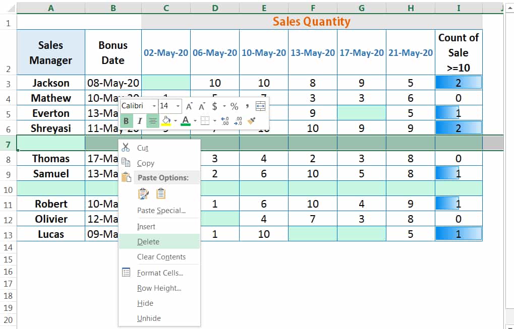 HOW TO DELETE ROWS IN EXCEL_2