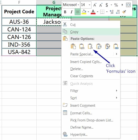 METHOD 2 HOW TO COPY FORMULA IN EXCEL ➢ USING 'FORMULAS' IN PASTE SPECIAL_2