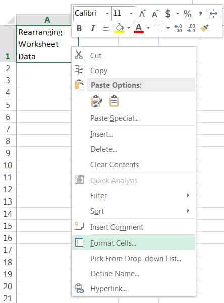 Open Format Cells Using the Right-click_1